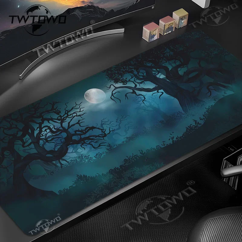 

Mouse Pad Halloween Forest Gaming XL Computer New HD Mousepad XXL Carpet Natural Rubber Soft Computer Table Mat Mice Pad