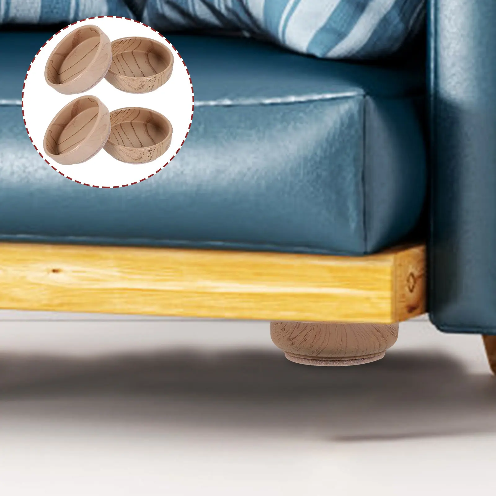

8Pcs Wear Resistant Furniture Leg Pads Non-Slip Protective Cups Furniture Coasters Floor Protectors for Chair Table Couch