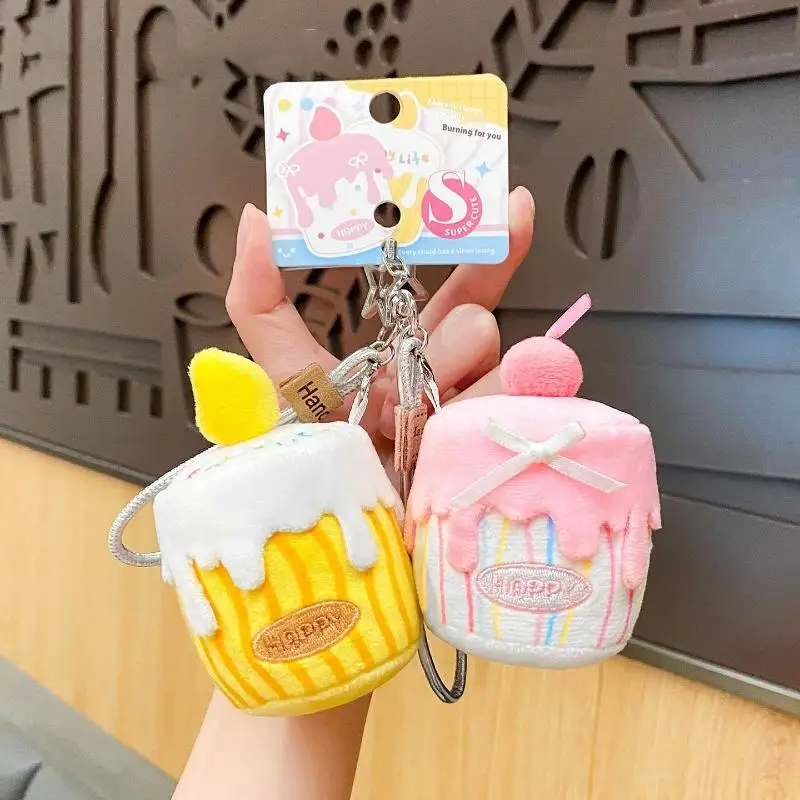 

[JT] 1 шт. Милый плюшевый брелок-имитация торта на день рождения, мягкая подвеска-десерт для рюкзака, аксессуар, подарок