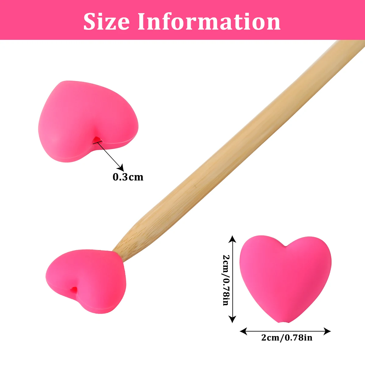 5/6 stücke Herz Stricken Nadel Punkt Protektoren Mehrfarbige Stich Nadel Tipps Stopper Silikon Nadel Kappen Stricken Zubehör – Detail 6