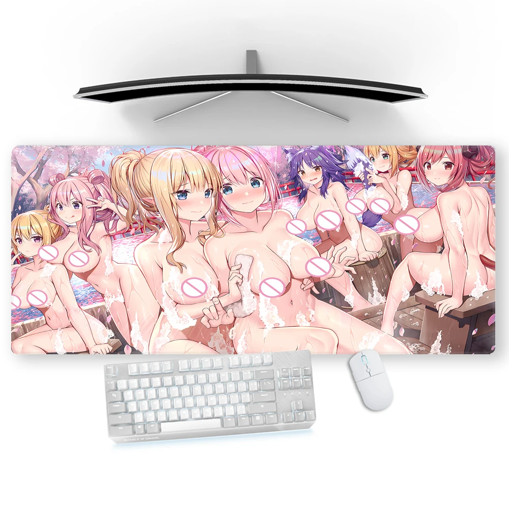 Naked Girls Mouse Pad with Tits Uncensored Hentai Custom with Chest Nsfw Soft Boobs Figure Adult Boobs Sex Large Keyboard Mats