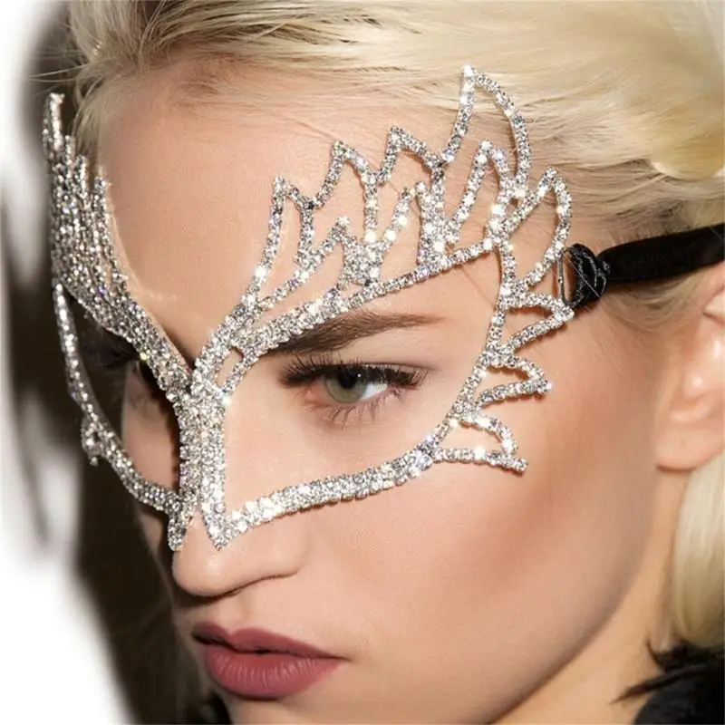 

R1WE MasqueradeMask Crystal EyeMask Masquerade Glasses Rhinestones EyeMask PromMask