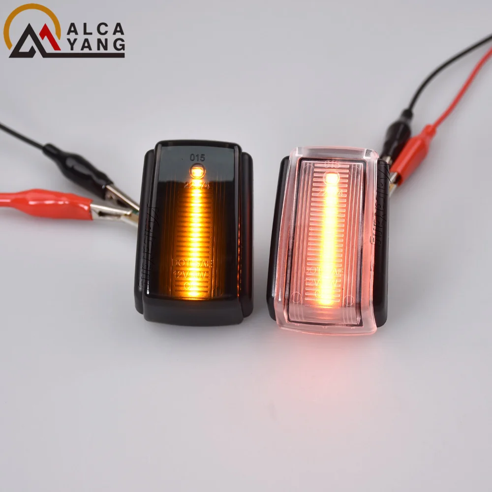 2Pcs LED Side Marker Fender Blinker Turn Signal Lights For Volvo 850 V40 V70 S40 240 740 C70 940 S70 S90 960 760 780 260 Canbus