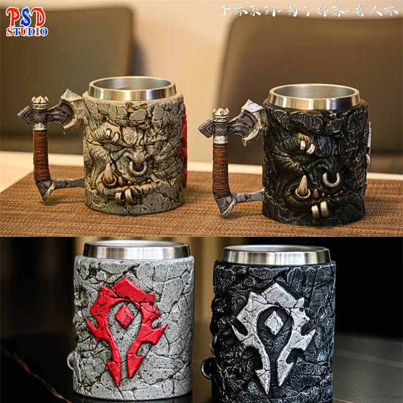 Gk Cheers Series Psd Warcraft Game Surrounding Tribes Orc Customized Cup Stone Edition Night Edition Cheers For Tribes