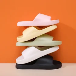 Concise Solid Color Ladies' Home Shoes for Women Couple Cosy Slides Lithe Soft Sandals Men Slippers Indoor Flip Flops