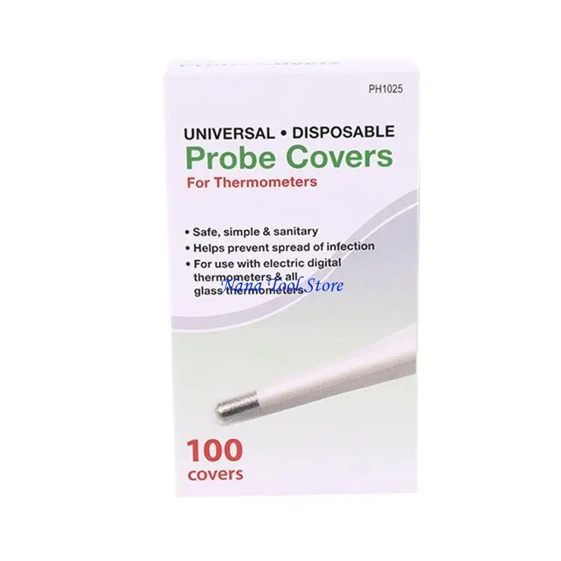 31GJ 100Pcs/Box Universal Disposable Digital Thermometer Probe Cover Sleeve for Oral Armpit Rectal Electric Glass Thermometer
