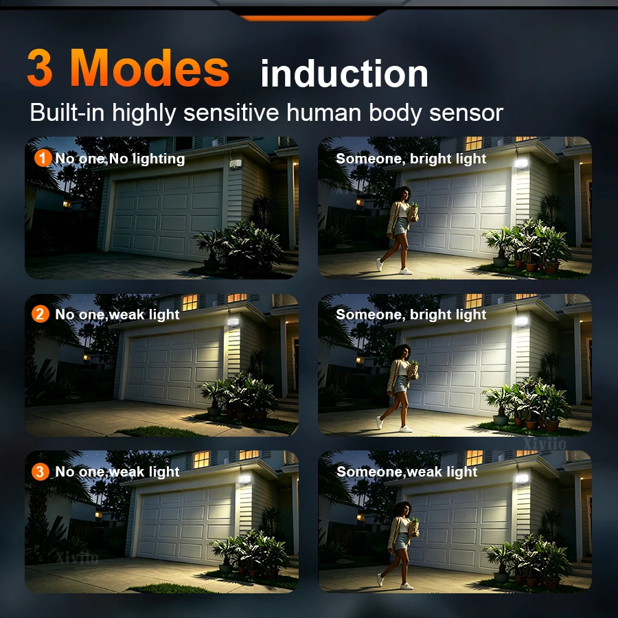 Ultra Powerful Solar Split Lamps 2026 New Human Motion Sensor 234LED Beads Super Bright Wall Light With 5M Wire Courtyard Garage