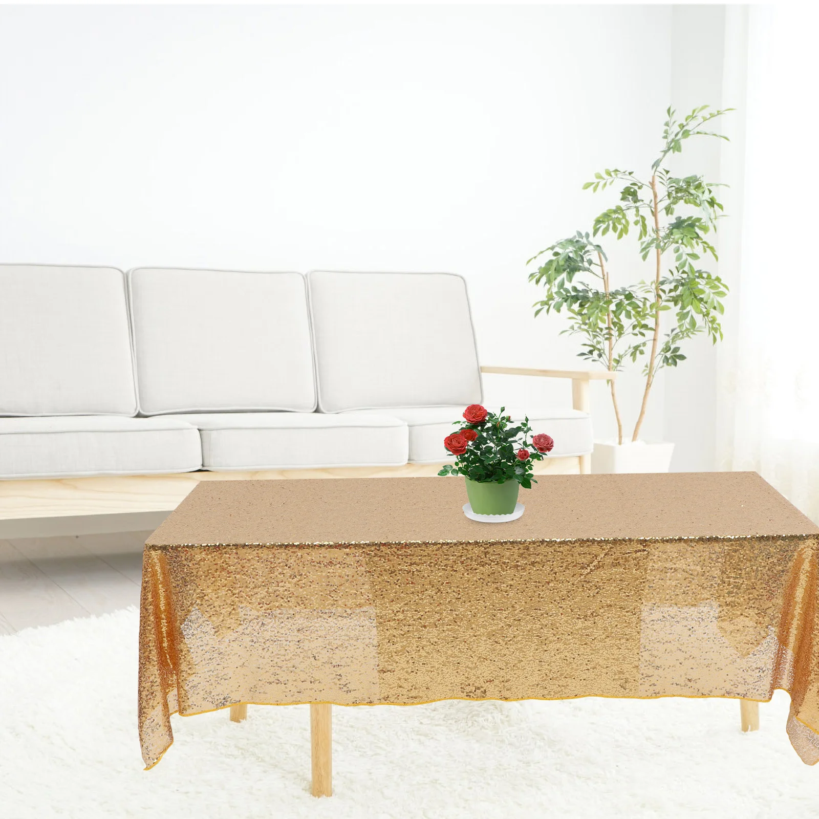 

Luxury Sequin Table Runner 30x120inch Shiny Table Cover for Banquet Bridal Shower Baby Shower Home Bar Garden Hotel Decor