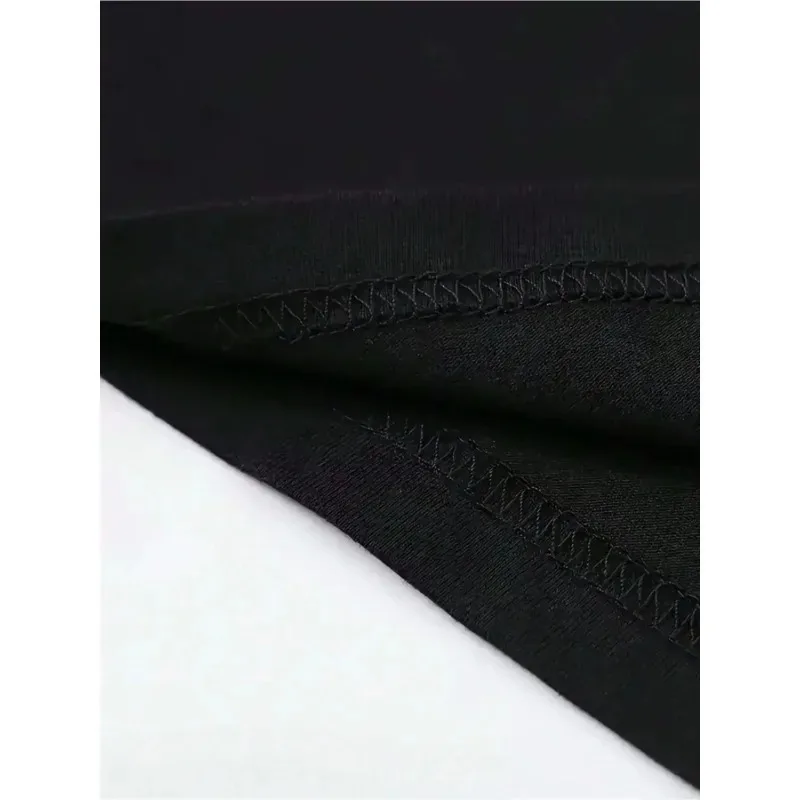 قطعة واحدة مطبوعة قصيرة الأكمام الراقية القطن الثقيل تي شيرت صيف 2025 العصرية جولة الرقبة المطبوعة قصيرة الأكمام