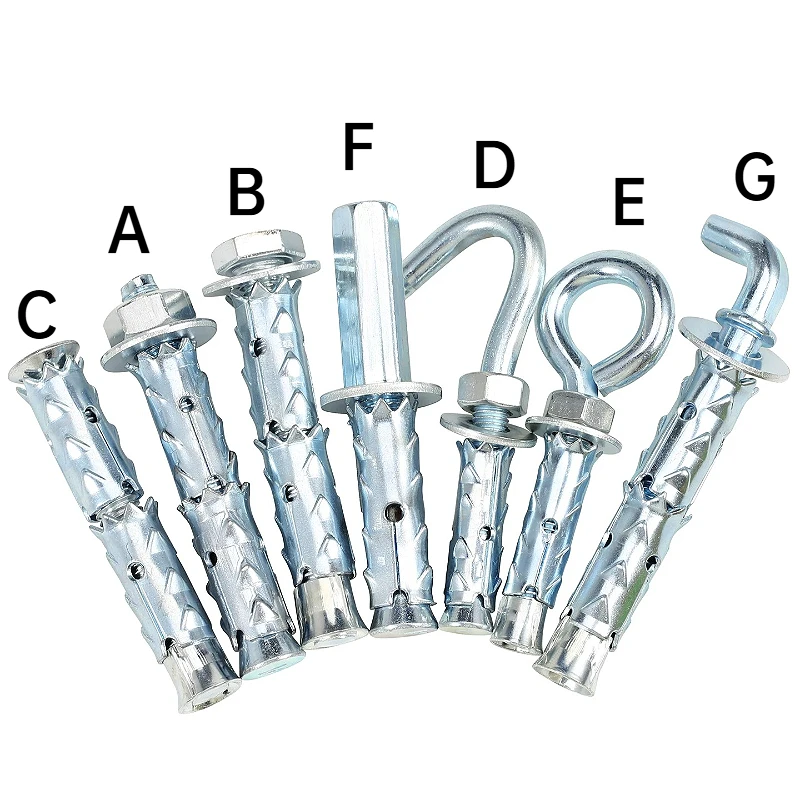 Zinc Plated Carbon Steel M6 M8 M10 M12 Fish Scale Sleeve Anchor Bolt Penetrating Barb Expansion Bolt For Hollow Foam Light Brick