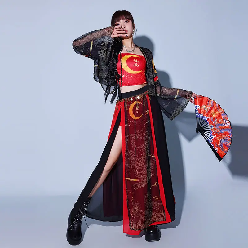 Chinese dance China-Chic ds performance dress Jazz dance adult suit Korean dance performance annual meeting dress