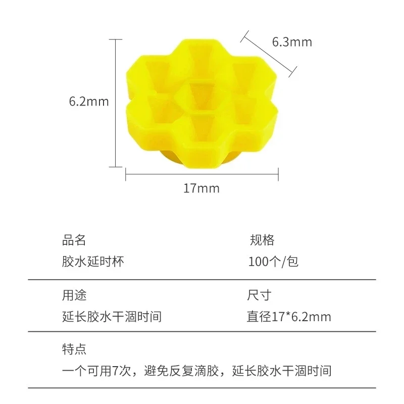 100 Pz A Forma di A Nido D'ape Innesto Ciglia Delay Cup Ciglia Colla Titolare Fiore Ritardo Tazze Estensione Delle Ciglia Trucco Forniture