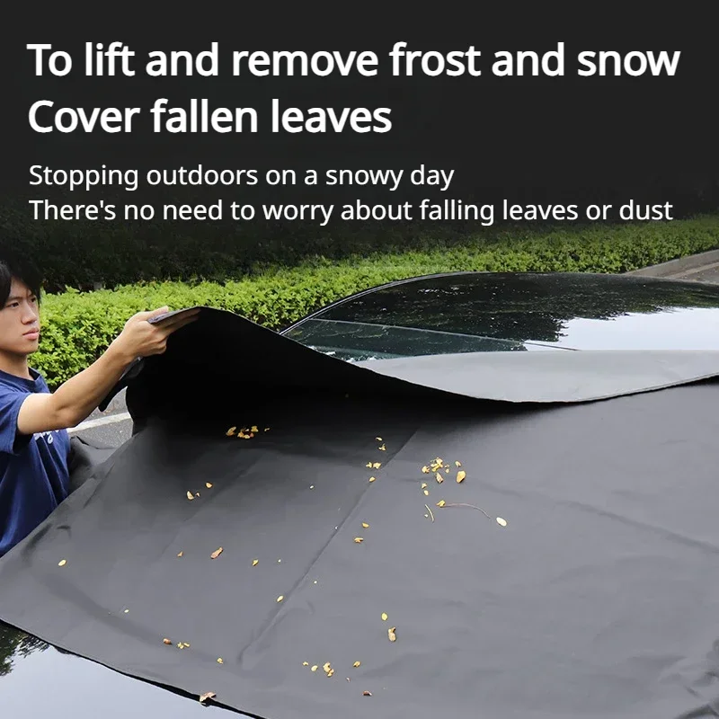 Car Windshield Snow Cover Automobiles Front Windshield Sunshade & Winter Anti Ice Frost Protector Car Cover for Tesla Model Y