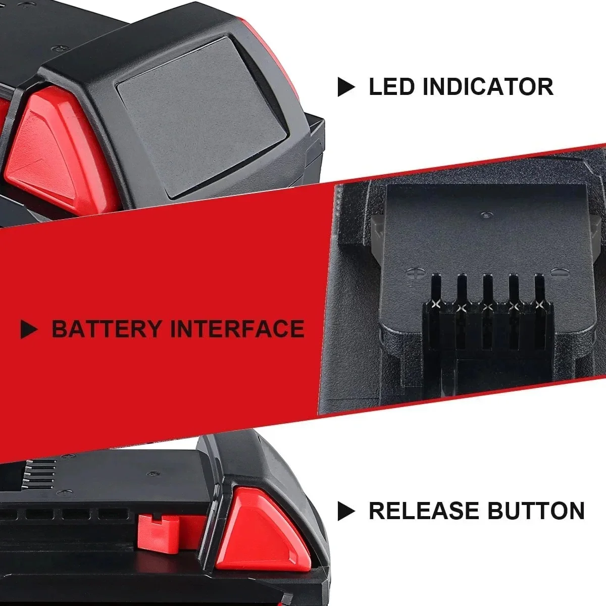 فانون 1/2/4 قطعة M18 5.0Ah 18 فولت استبدال ليثيوم على أداة السلطة بطارية دبوس استبدال لميلووكي 18 فولت 48-11-1815 48-11-1850 48-11-1860 #3