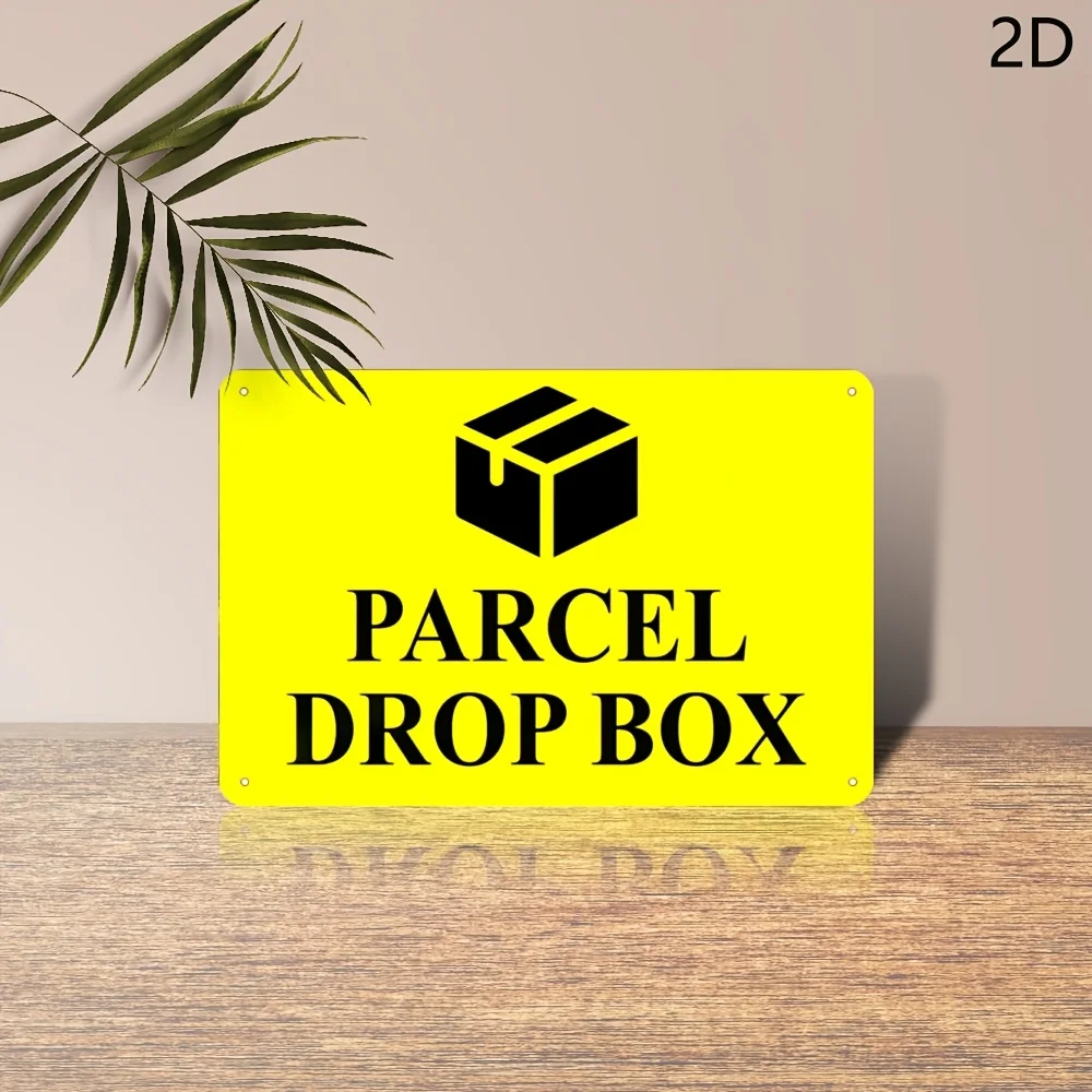 CIFbuy Vintage Parcel Delivery Box Sign Aluminum Wall Art Waterproof Wear Resistant Home Office Porch Entrance Gift Decor