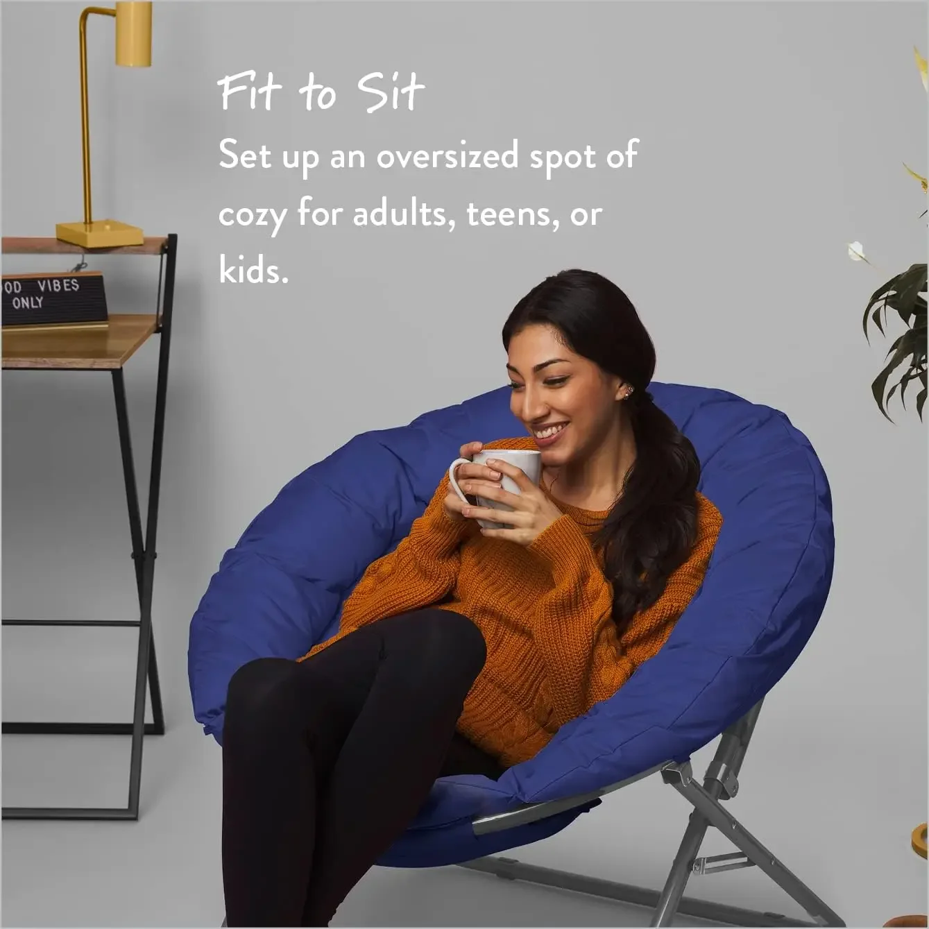 Polycanvas Saucer Chair, Navy