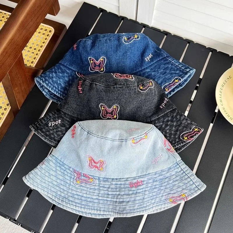 Soft Comfortable Women Summer Japanese Bow Bucket Hat Washed Oversized Breathable Sun Protection Face Slimming Large Head Size