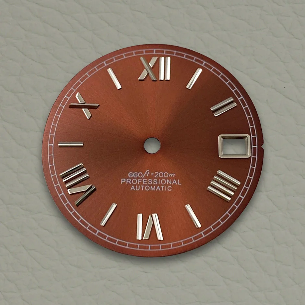 New 28.5mm S Logo Rome Sunburst Dial Fit NH36/4R Movement Sunray Dial Watch Modification Accessories