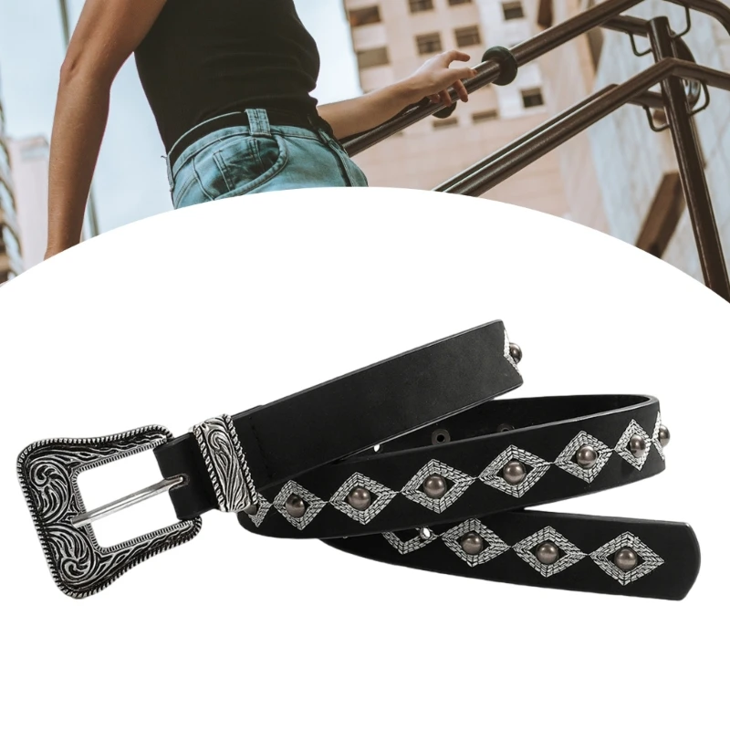 

1PCS Street Styles Jeans Belt Cool Girls Aesthetic Belt Versatiles Fashion Belt Party for Jeans and Casual Wear