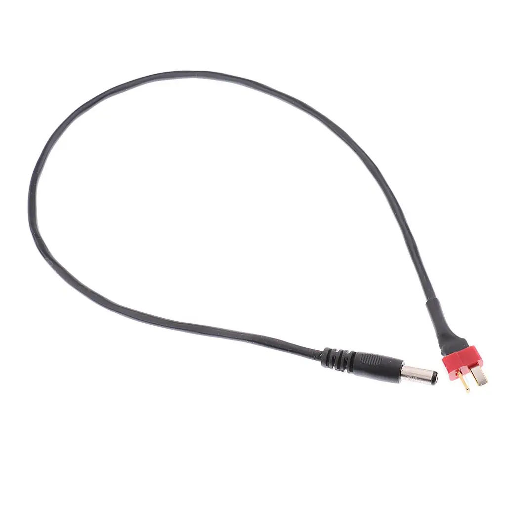 Male T Plug to Male 5.5mm X 2.5mm Barrel Connector DC Power Cable for
