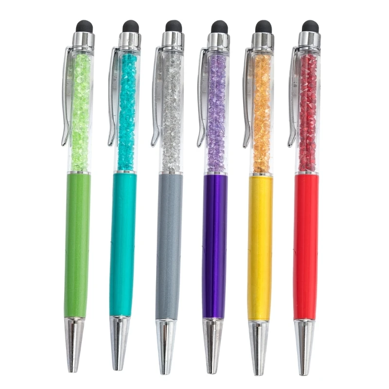 6 шариковых ручек со стилусами, многофункциональная ручка для входа в систему для гостей Шариковая ручка 2 в 1 с наконечником