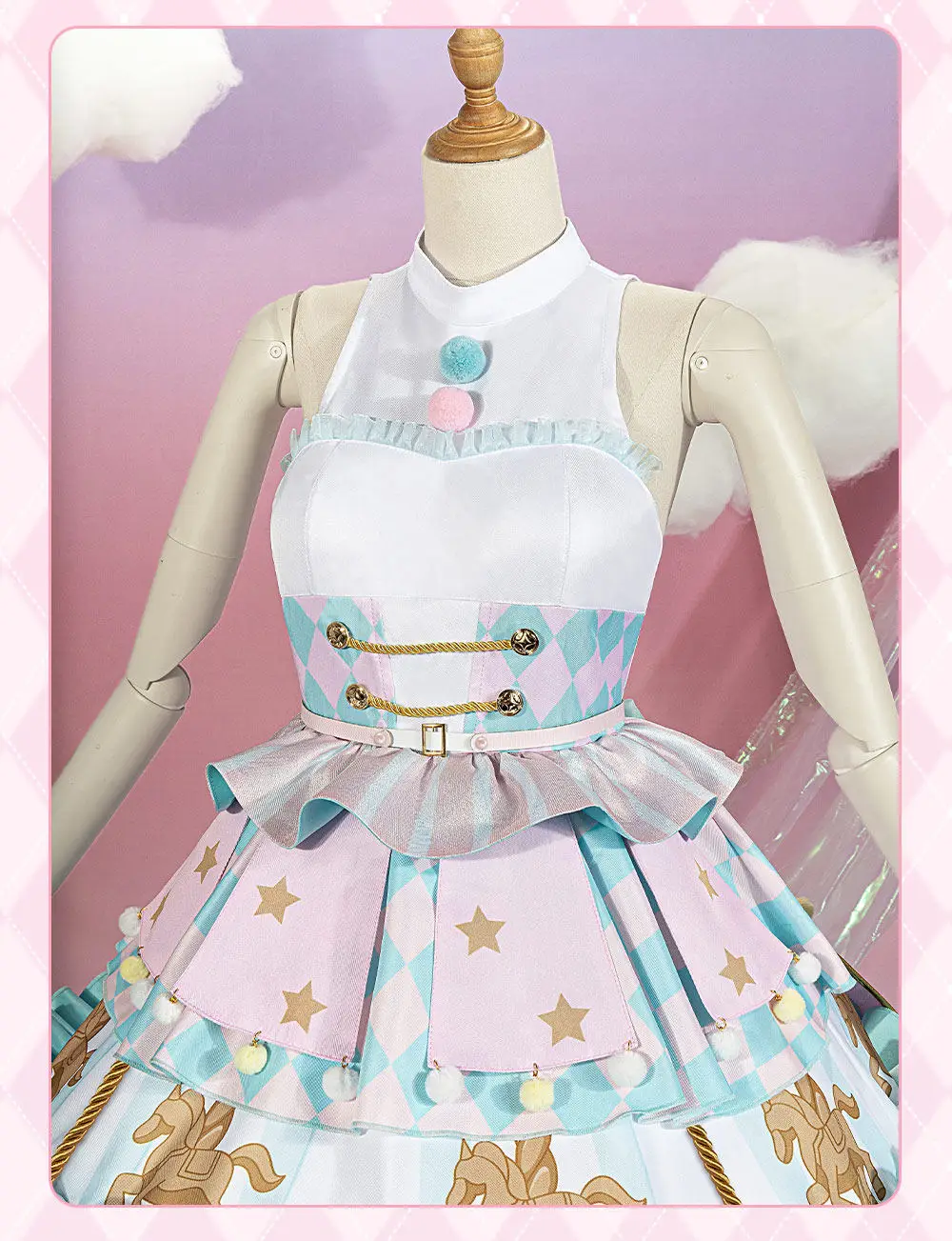 

BanG Dream! Kokoro Tsurumaki Cosplay Costume Game Full Suit Lolita Dress Princess Dress Hallowmas Christmas Women AniMuse