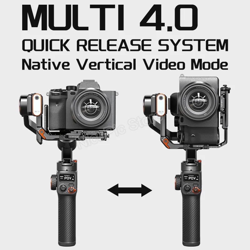 Hohem iSteady MT2 Handheld Gimbals Stabilizer for Mirrorless Camera Video Vlog Face Tracking Following the Shooting Selfie Stick