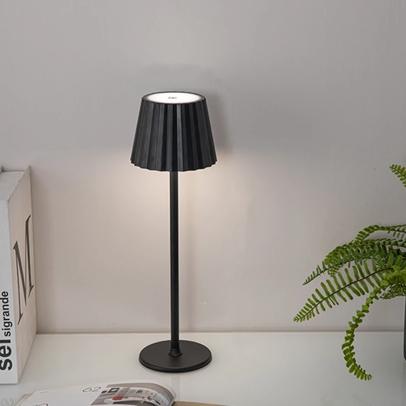 ABDJ-3W LED لمبة مكتب مصباح مكتبي لاسلكي 2000Mah قابلة للشحن مصباح مكتبي محمول لغرفة النوم مصباح مكتبي للزينة