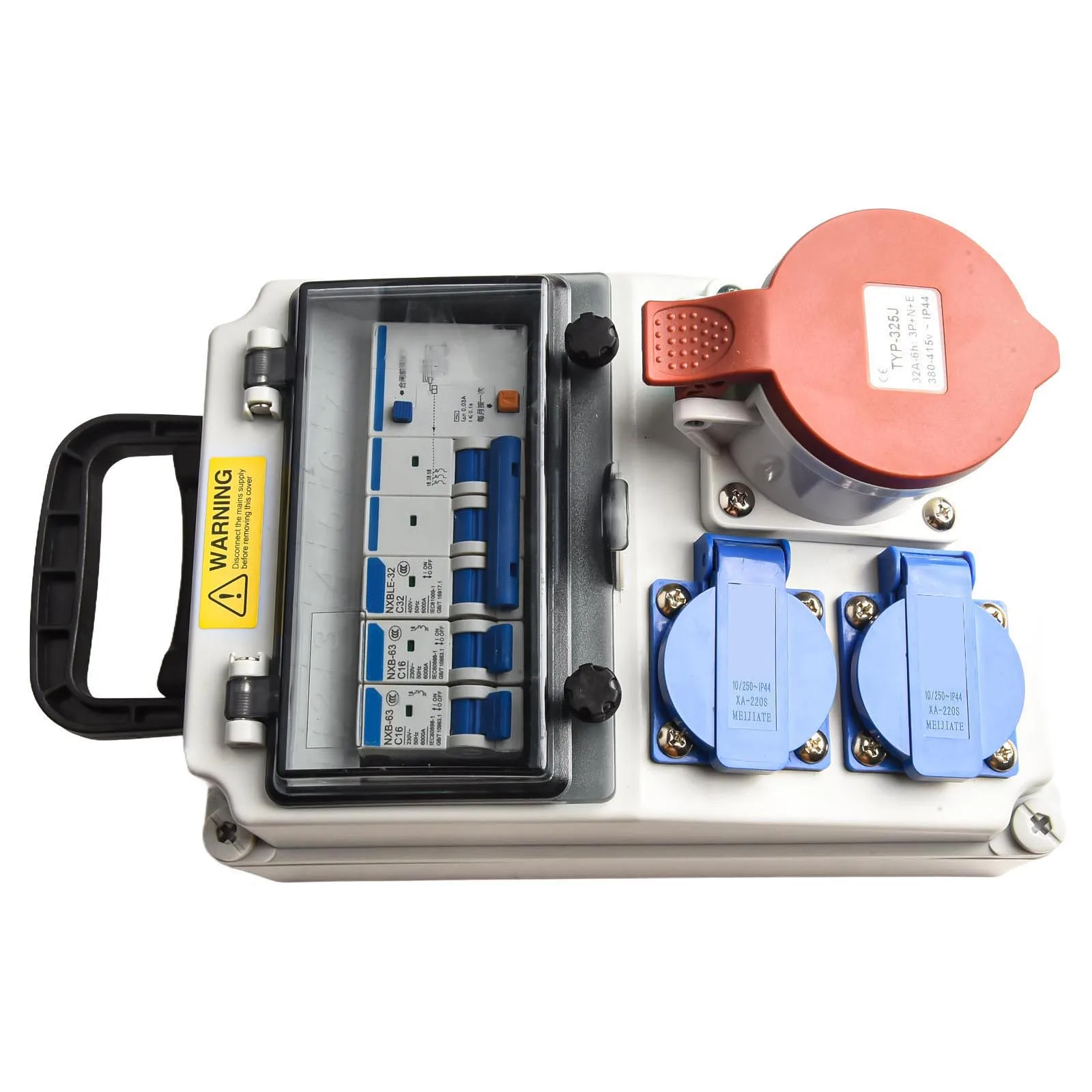 Construction Site Power Box IP65 Socket Box Easy Installation High Temperature Resistant Powerful Construction Power Distributor