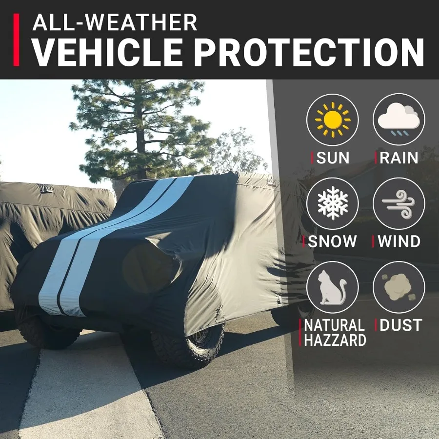 Housse SUV personnalisée pour Jeep F134 19571964, imperméable, AllWeather, pluie, neige, UV, protection solaire, extérieur complet, intérieur et extérieur, pour voiture