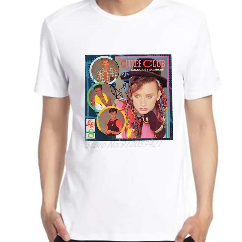 

Футболки с графическим рисунком Boy George Culture Club, хлопковые футболки большого размера с короткими рукавами, новые летние рубашки и футболки, мужская одежда