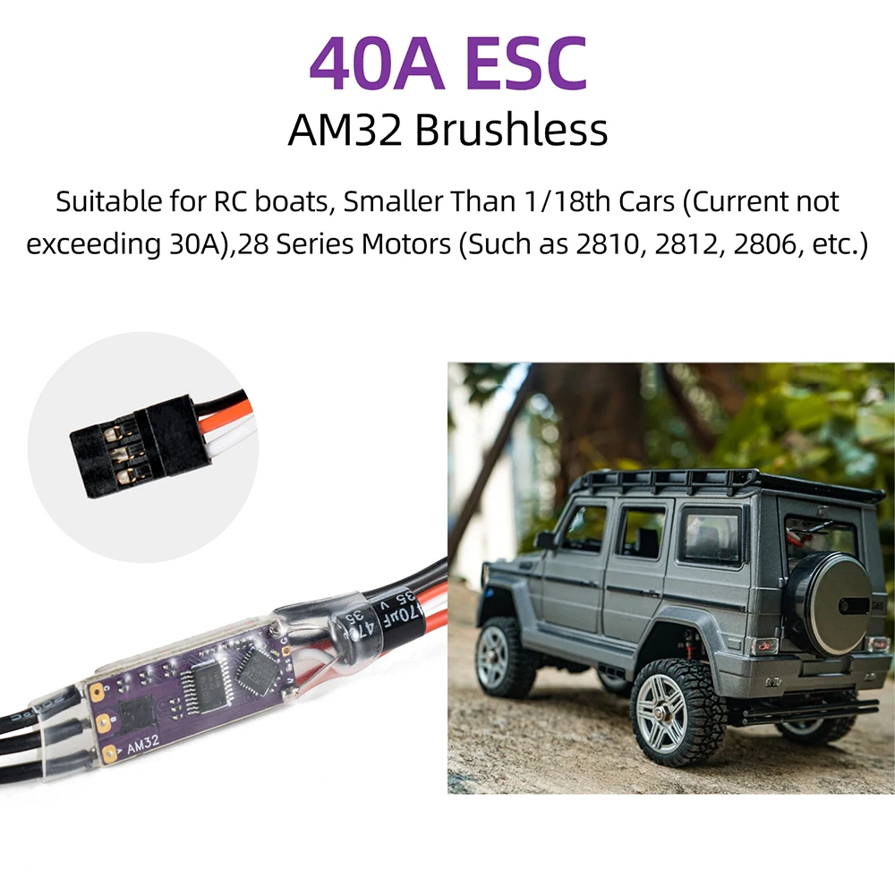 ​9IMOD AM32 Brushless ESC 80A 40A 30A Electronic Speed Controller Mini ESC USBLink for 1:10 1:18 1:24 RC Crawler Car Upgrades