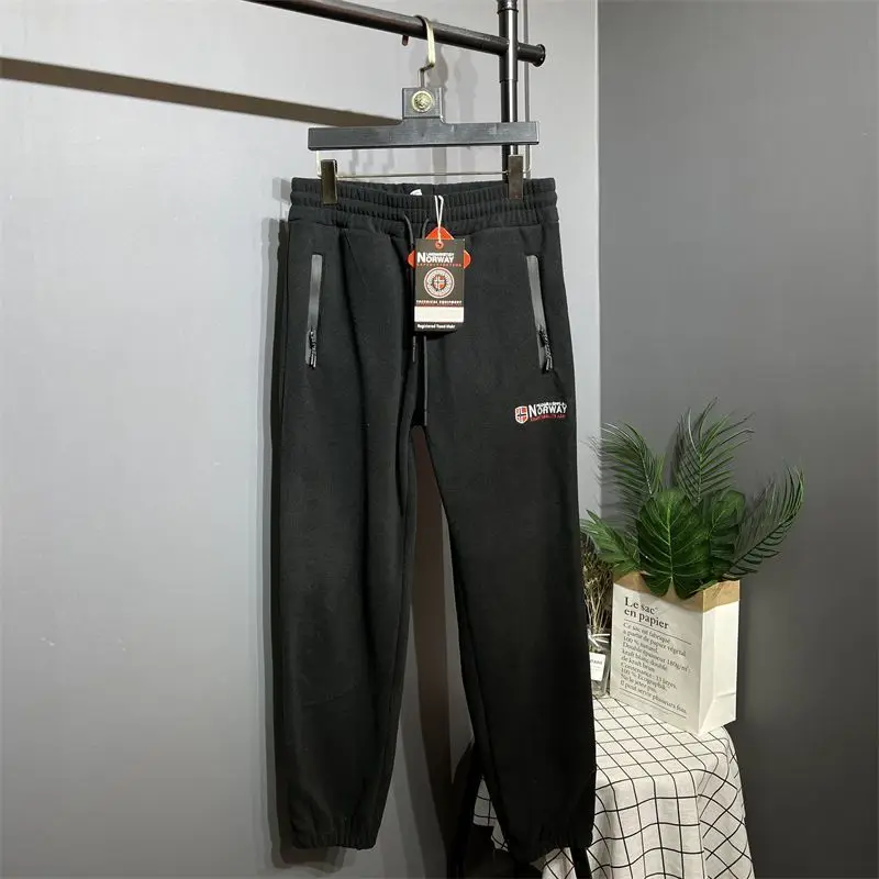 

Бархатные утолщенные флисовые брюки для мужчин, осенние и зимние новые мужские теплые повседневные брюки и спортивные штаны