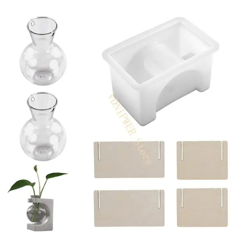 

Reusable Silicone Mold For Resin Hydroponic Planter Storage Rack Display Holder D08E
