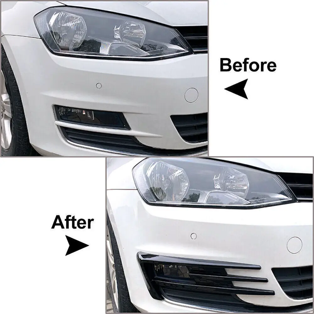 For VW Golf 7 MK7 Golf 7 Pre-facelift Front Bumper Lip Spoiler Car Bumper Fog Lamp Grille Cover Trim Body Kit 2012-2017 Tuning