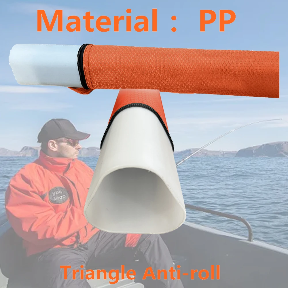 ROLLFISH Reise tragbare Angelrute Aufbewahrungstasche Dreieck Anti-Roll wasserdichte Hartschale 105/120/130/145/150 cm – Detail 2