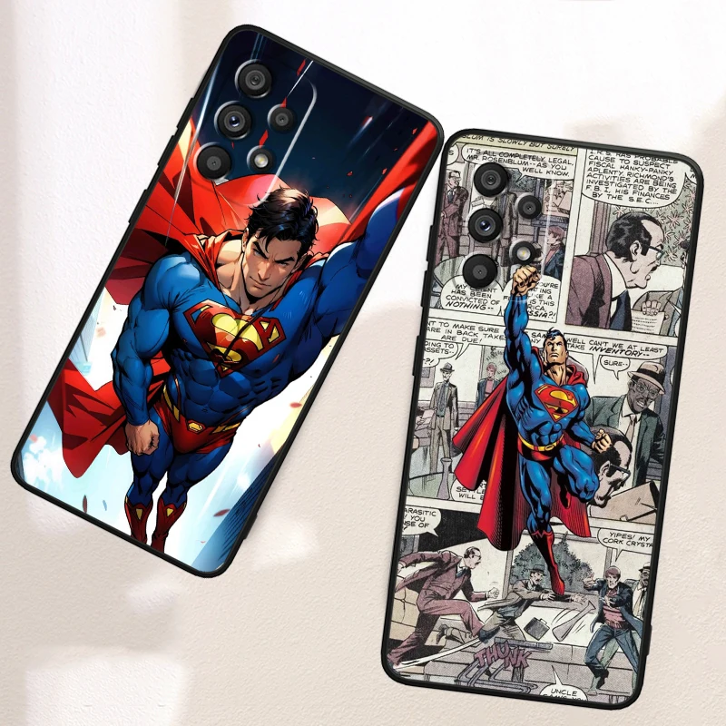 Luxury S-Supermans Comics Cool For Samsung A53 A52 A33 A32 A51 A71 A21S A13 A73 A55 A22 A23 A35 A72 A54 A12 5G Black Soft