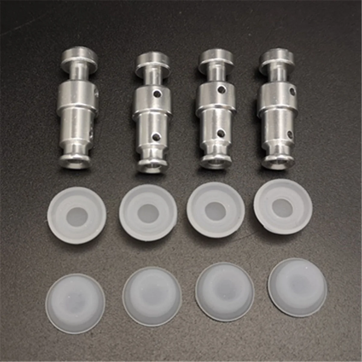 SLQZT Electric Pressure Cooker Float Valve DUO60 Silver Double Hole Aluminum 3.2X0.9X0.8 Check Valve 4 Floats 8 Small Caps