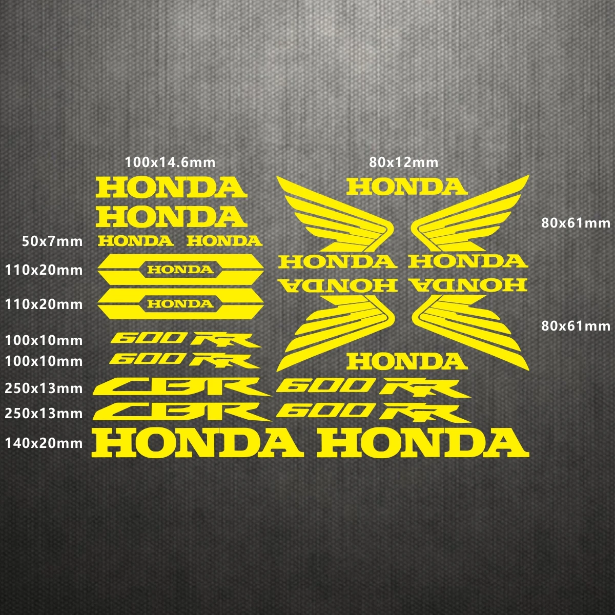 Honda Motorcycle Stickers CBR 600rr Logo Decal Waterproof