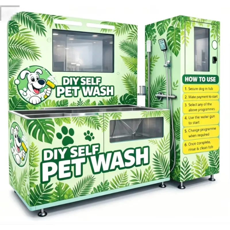 Customized Outdoor Portable Pet Washing Machine Self Service Bathing Equipment For Cats And Dogs