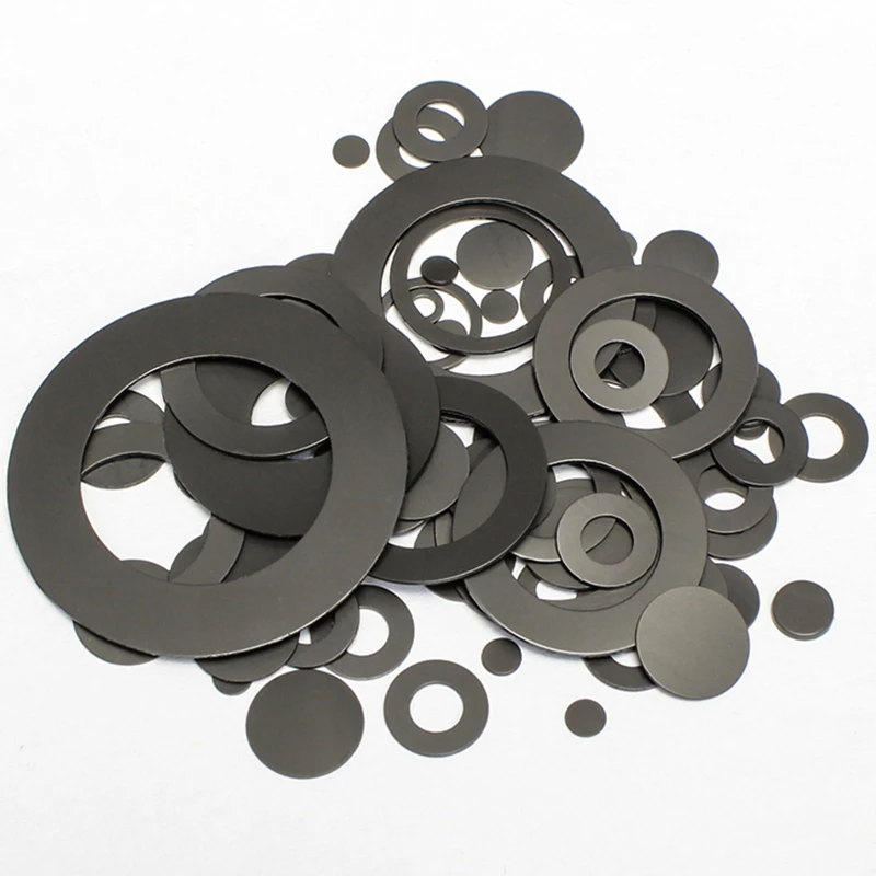 

Custom 100pcs Graphite Nylon Flat Washers ID 12.7-20mm Precision Spacers Lubricating Heat Resistance Wear-Resistant Black