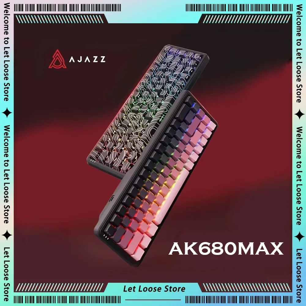 AJAZZ AK 680max magnetic switch mechanical keyboards Low Delay RGB Light custom wired game keyboard hot plug mechanical keyboard