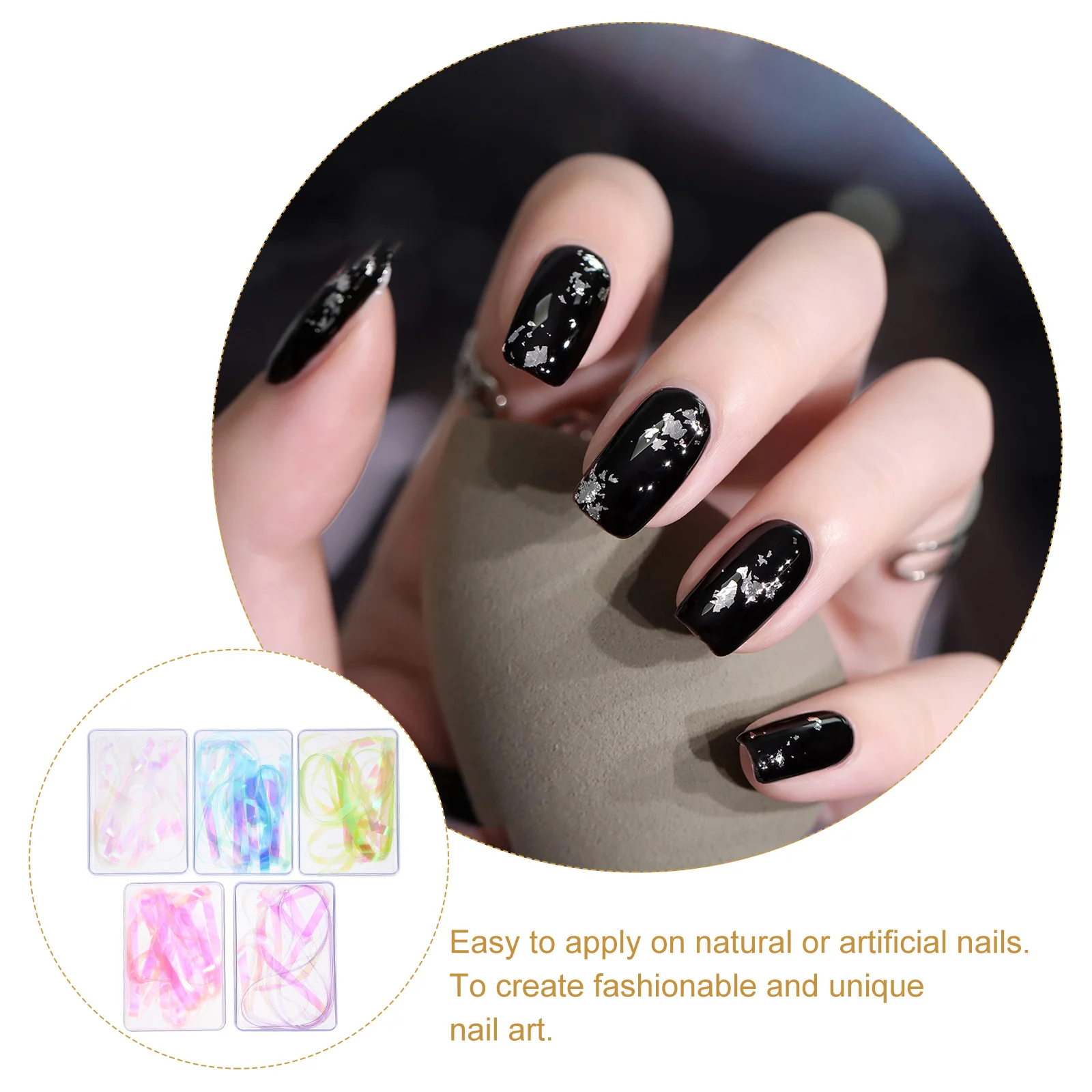 Nail Foil Sticker Set Glass Film For Diy Manicure Waterproof Colorful Nail Art Decor Creative Exquisite Women Decals