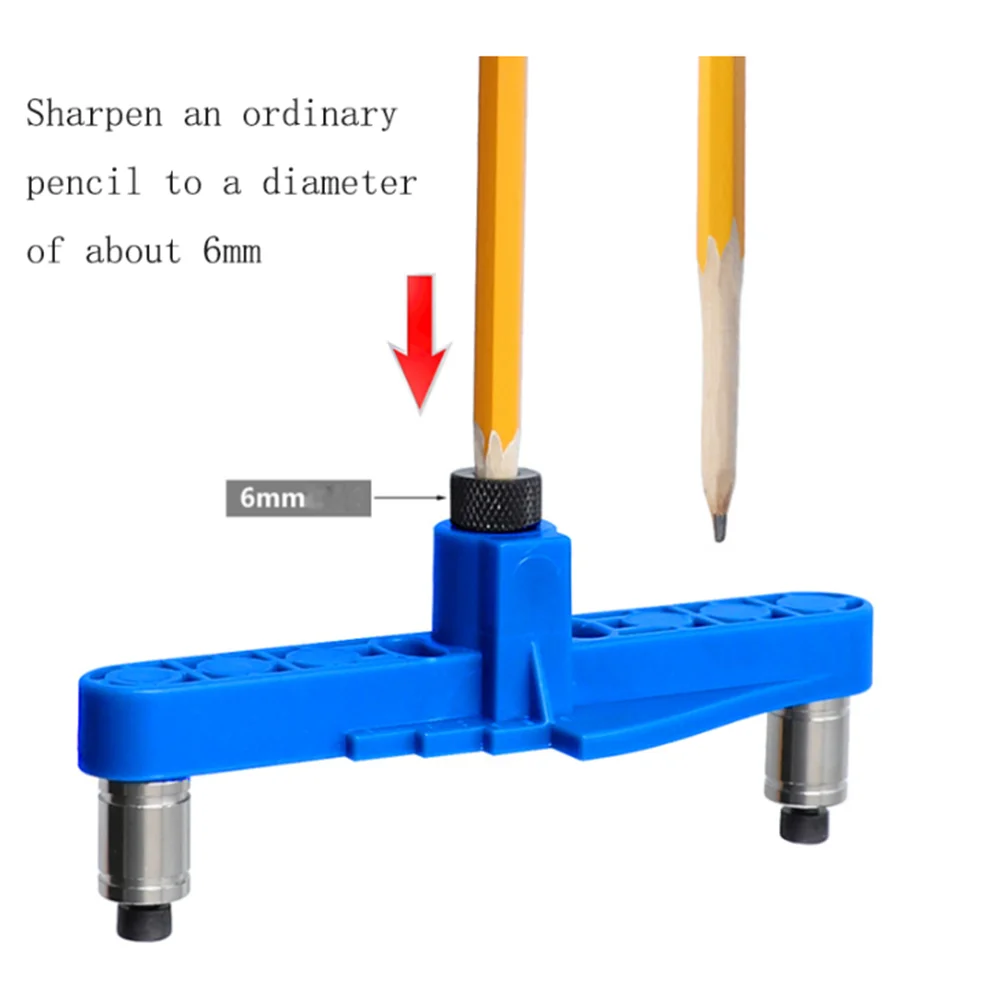 6/8/10mm Double-Sided Hole Saw Drill Bit Hole Punch Locator Center Finder Round Dowel Puncher DIY Woodworking Hand Tool