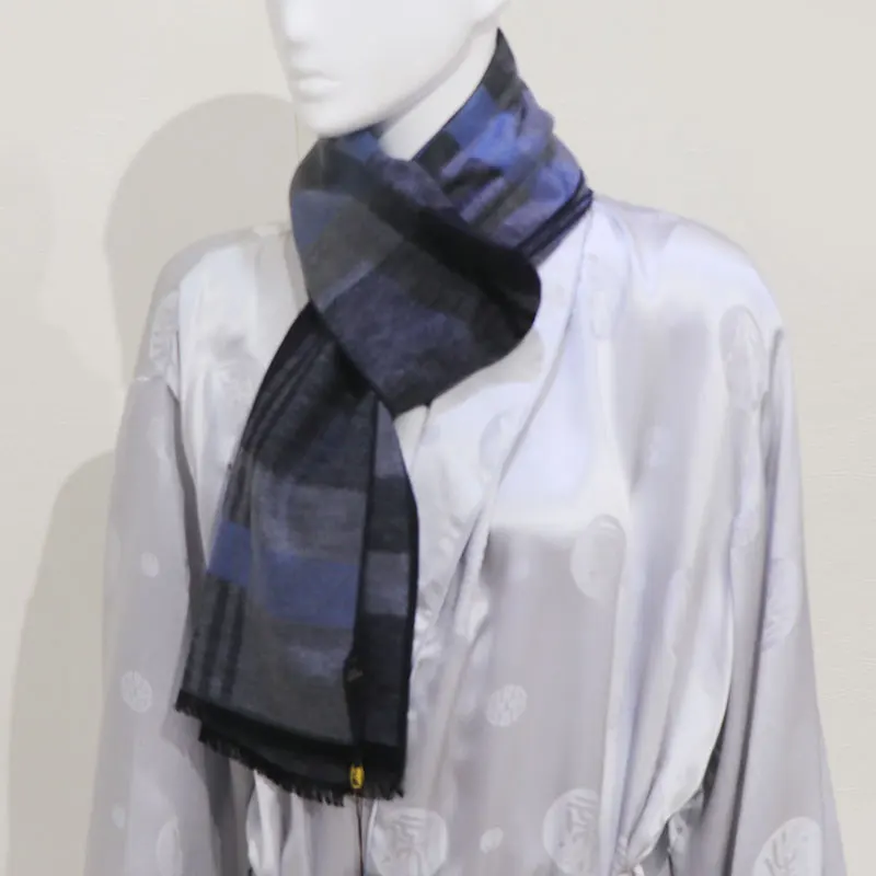 High-End Business Men's Scarf Winter Trendy Versatile Simple Silk Scarf Birthday Gift for Boyfriend