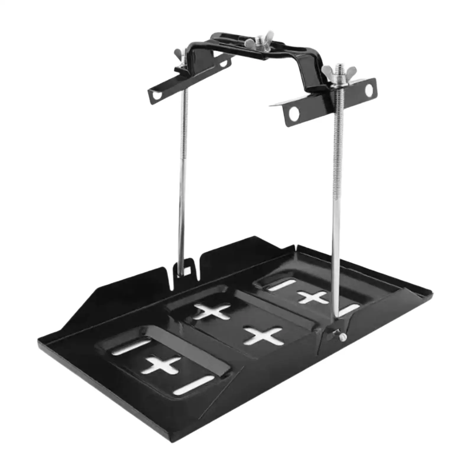 

Premium Iron Storage Holder Battery Hold Down Adjustable Tray Bracket Automotive Battery Mount for Car SUV