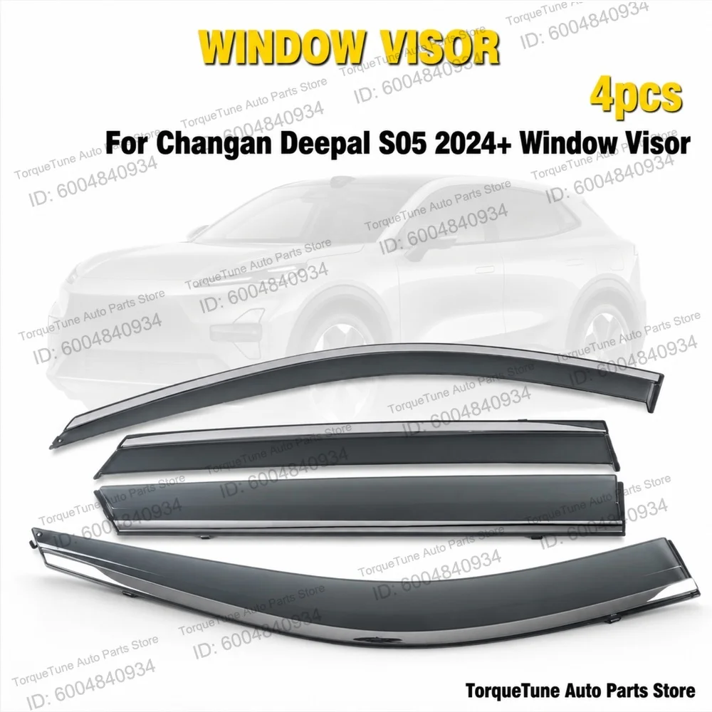 Direct Fit In Channel Premium Easy Installation Window Visor Wind Deflector For Changan Deepal S05 2024+ Vent Rain Guard