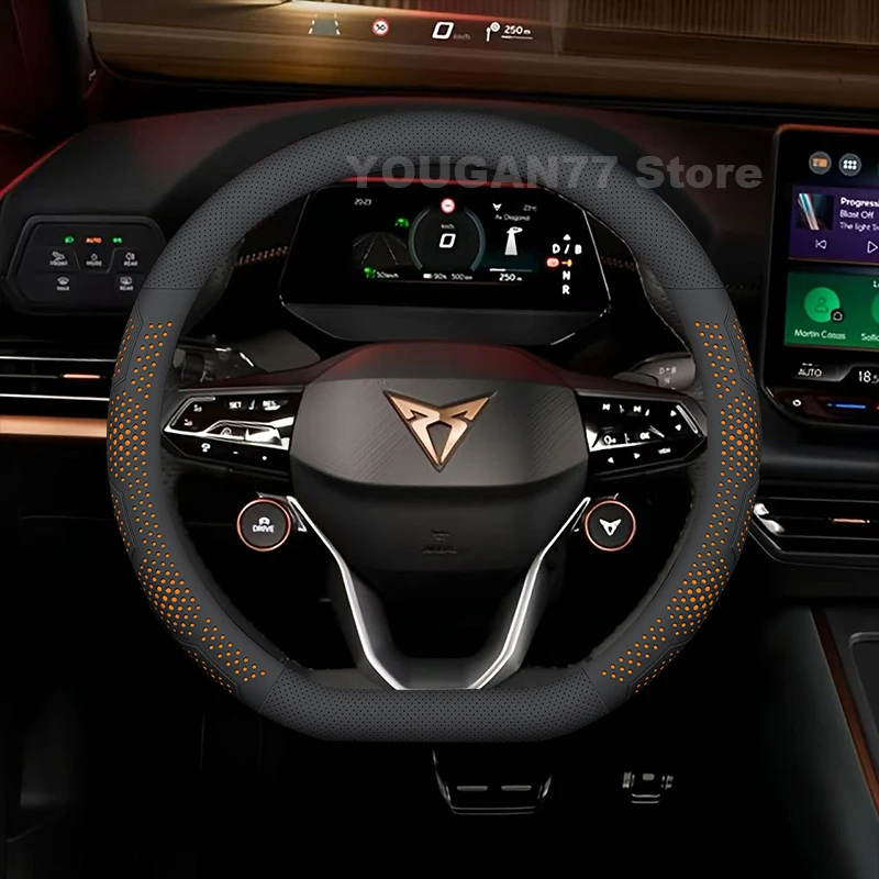 

Leather Car Steering Wheel Cover For Cupra Born VZ 2025 2022-2024 Ultra Thin Auto Steering Wheel Cupra Formentor Accessories