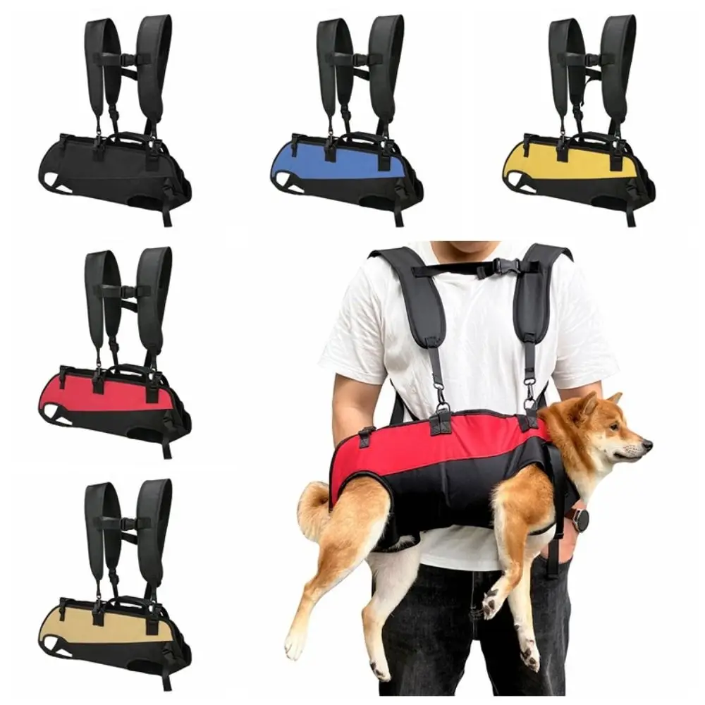 

Creative Pet Backpack Carrier Oxford Cloth Breathable Mesh Horizontal Hugging Backpack Waterproof Hands-free Dog Carrier Bag