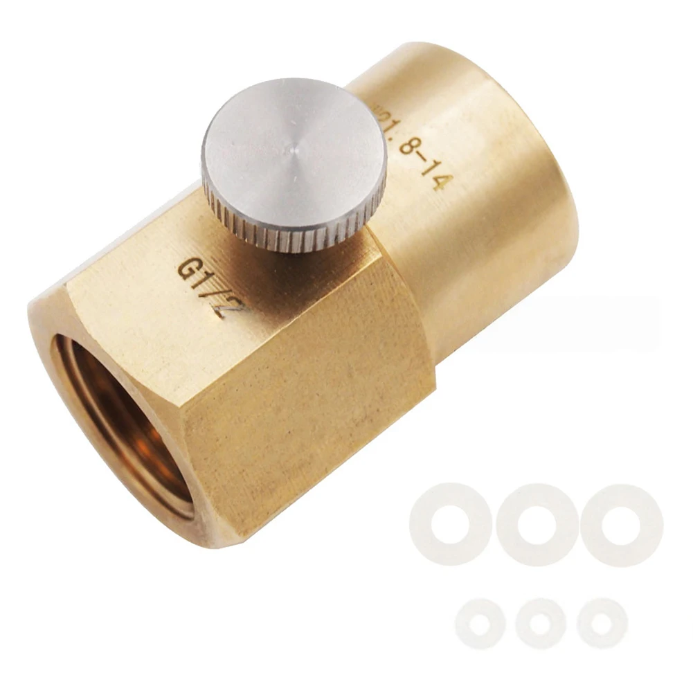 CO2 Refill Adapter G1/2 To W21.8-14 Homemade Beer Barrel Regulator Leakproof CO2 Soda Water Adapter Converter for Homebrew Beer